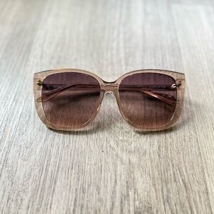 quay australia ever after coffee brown oversized cat eye sunglasses eyewear new